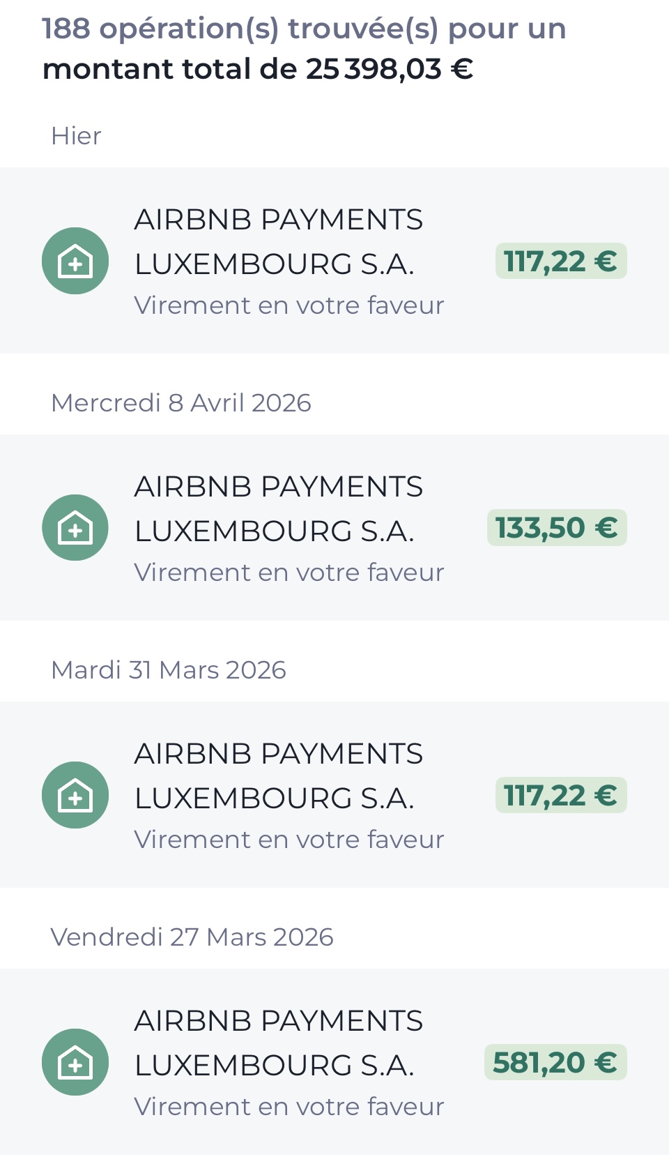 Paiements Airbnb